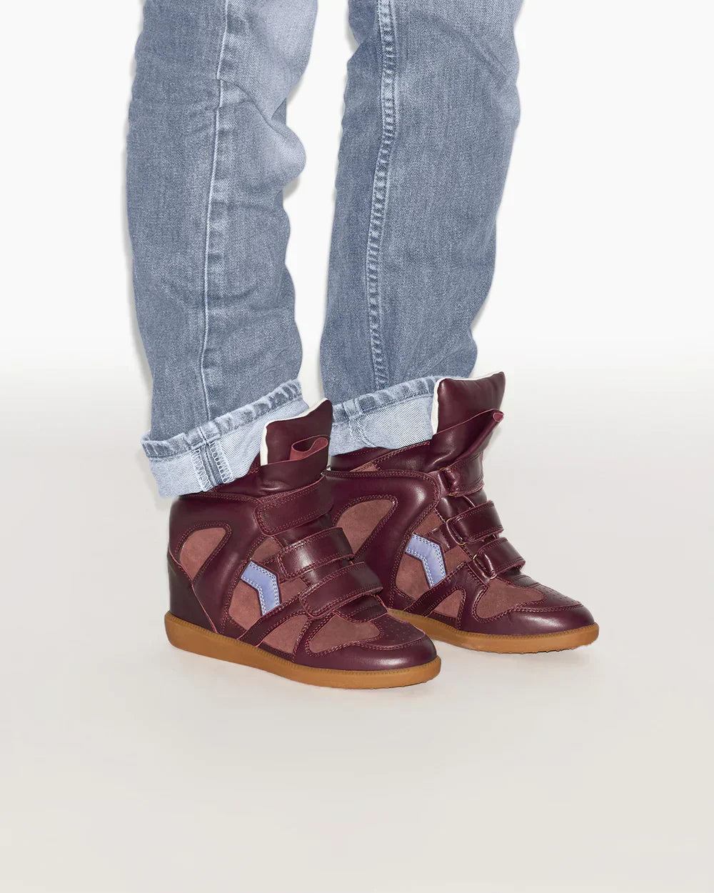 Bekett leather wedge sneakers