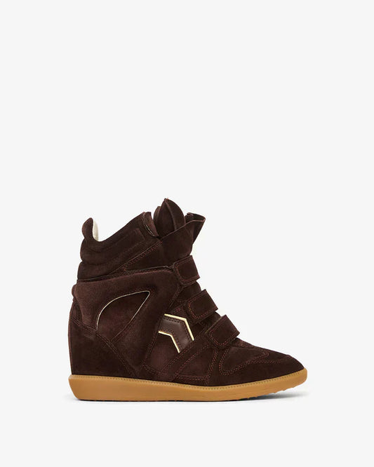 Bekett suede leather wedge sneakers