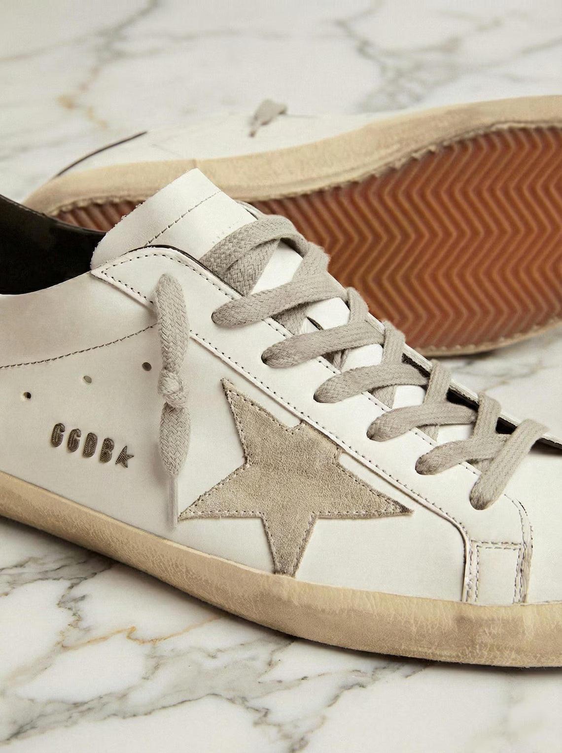 Authentic SUPERSTAR GOLDEN GOOSE Sneakers: ggdb white leather Shoes, Luxury Footwear