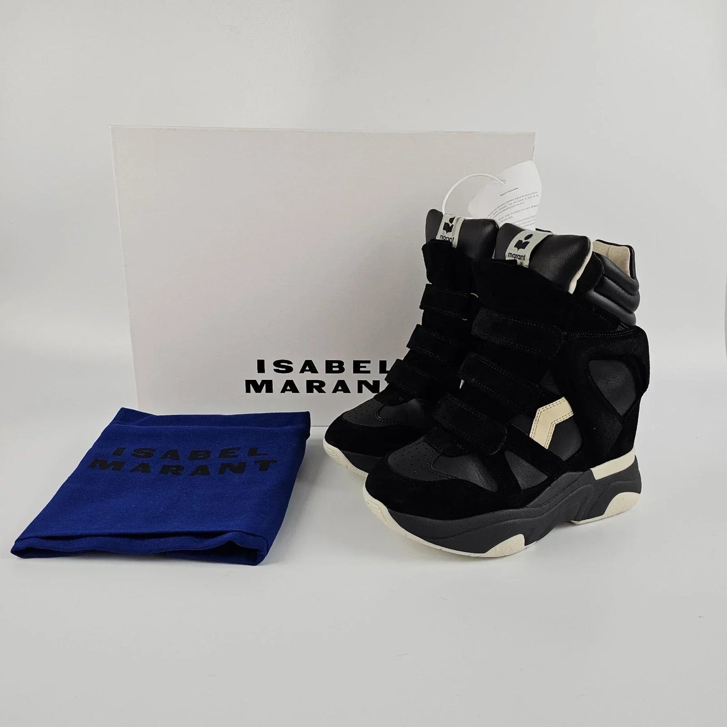Isabel Marant Balskee Black Suede Sneakers New & Authentic