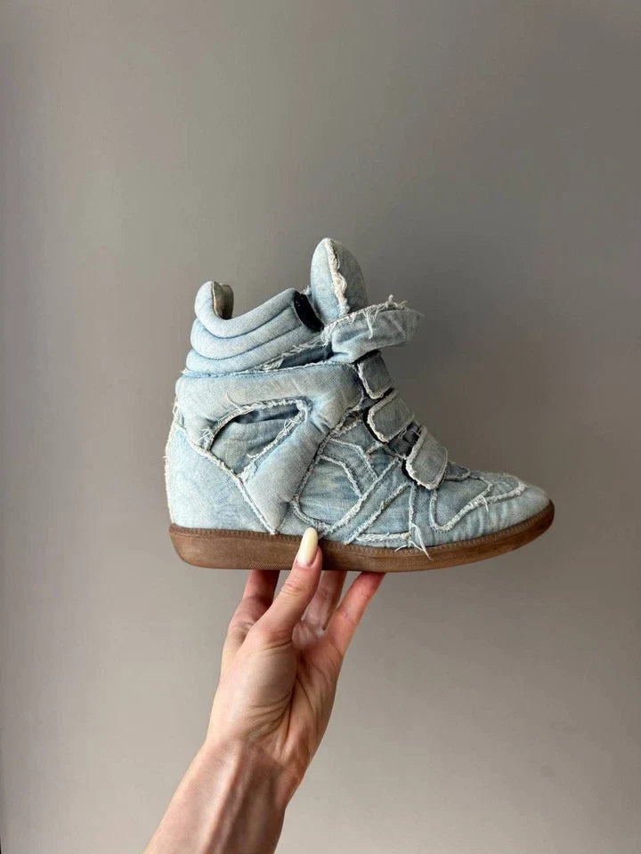 Isabel Marantz Sneakers Shoes Black Suede & Gold